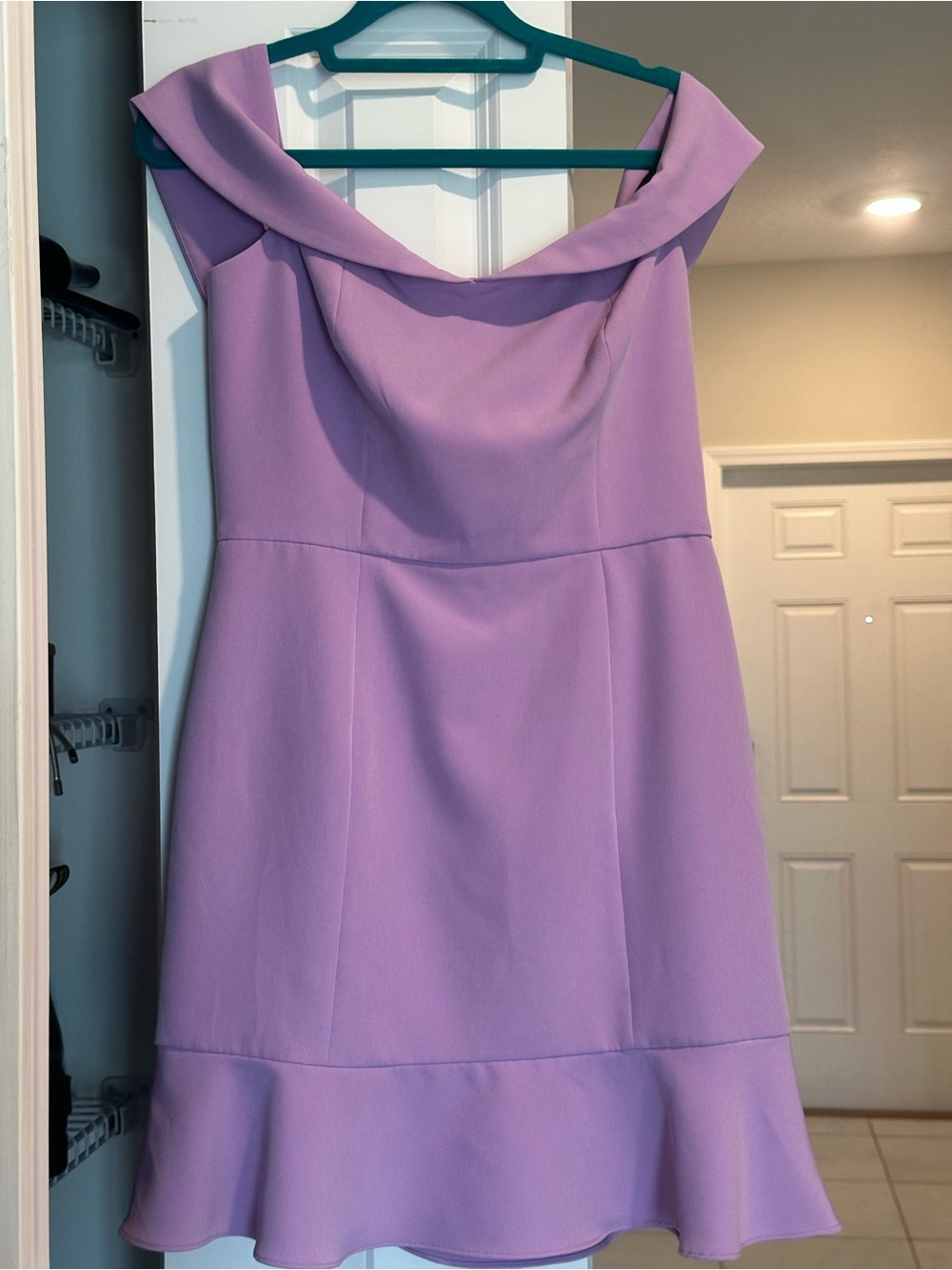 Gianni Bini Lilac Off-Shoulder Mini Dress